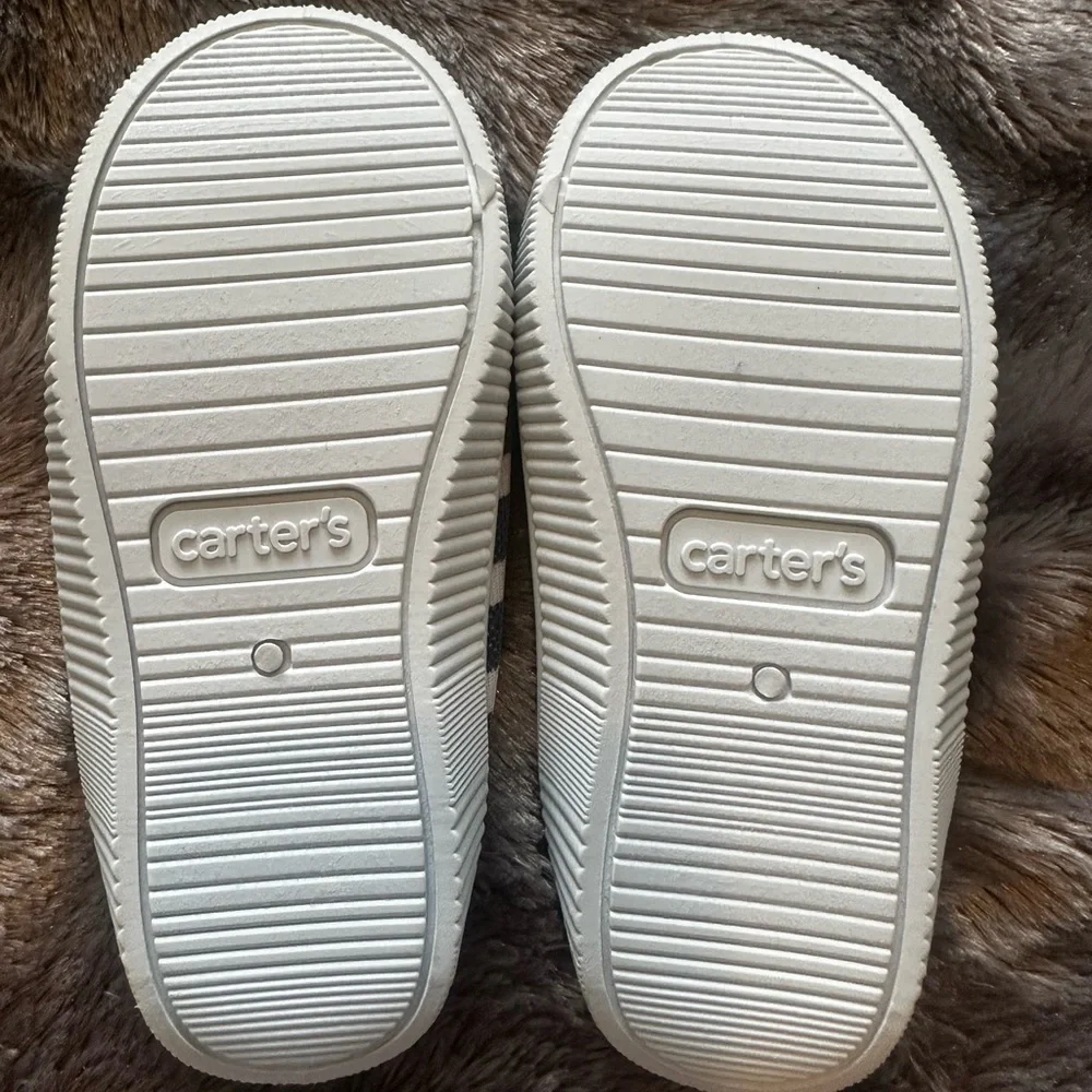 Carter's Blue and White Striped Kids Slip On Shoes for Pool or Beach